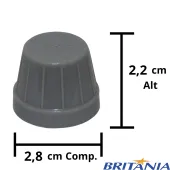 PORCA / TRAVA DA HELICE VENTILADOR BRITÂNIA / PHILCO B30 SILENCIUM | PROTECT TURBO 30 | VENTUS 30 | VENTUS 40 COR: CINZA
