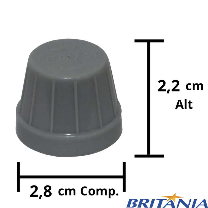 PORCA / TRAVA DA HELICE VENTILADOR BRITÂNIA / PHILCO B30 SILENCIUM | PROTECT TURBO 30 | VENTUS 30 | VENTUS 40 COR: CINZA