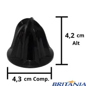 CONE PEQUENO ESPREMEDOR DE FRUTAS BRITÂNIA TURBO PRO PEF3000P | COR: PRETO