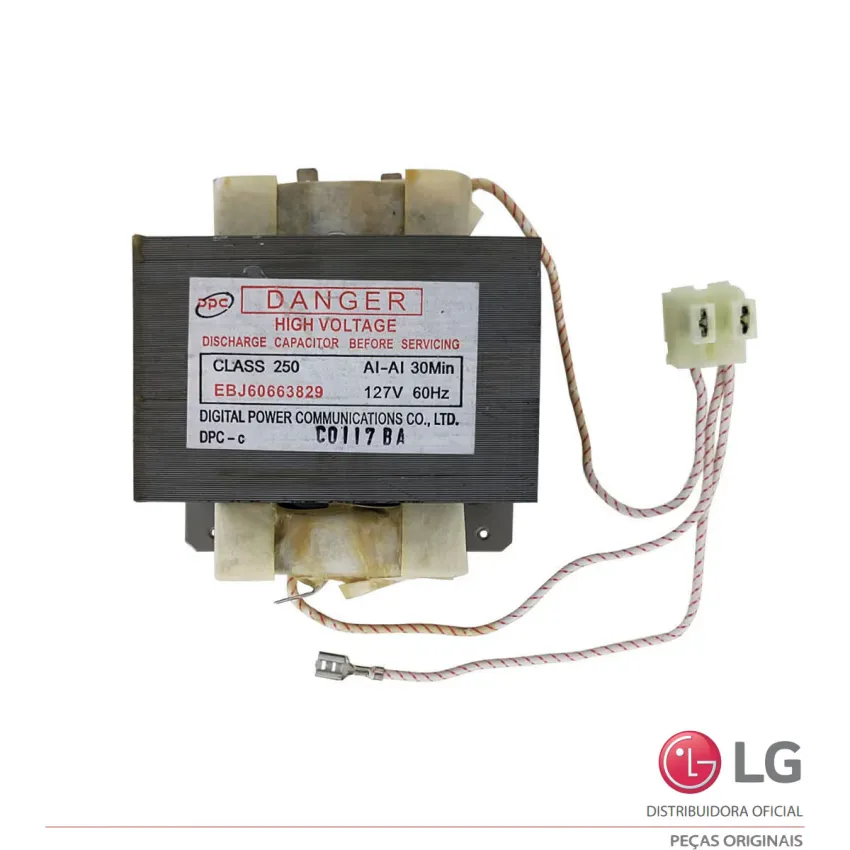 TRANSFORMADOR MICROONDAS LG MS3042 MS3043 MS3049 127V 60Hz 11A EBJ60663829 AGF76880635 - ORIGINAL