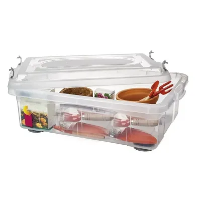 CAIXA ORGANIZADORA PLÁSTICA SANREMO 8,6L TRANSPARENTE