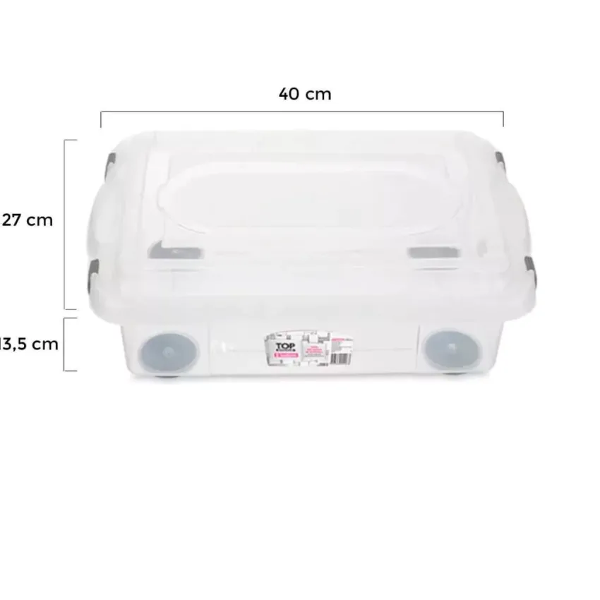 CAIXA ORGANIZADORA PLÁSTICA SANREMO 8,6L TRANSPARENTE