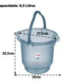 BALDE PLÁSTICO SANREMO 8,5L AZUL
