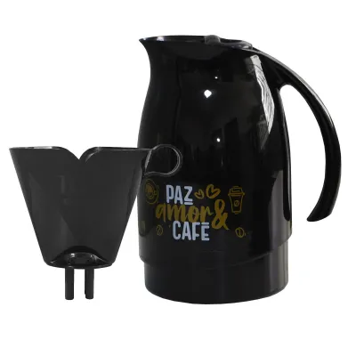 GARRAFA TÉRMICA/BULE + SUPORTE PARA FILTRO DE CAFÉ TAM 102 SANREMO 700ML COR: PRETO | SR1011/68