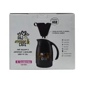 GARRAFA TÉRMICA/BULE + SUPORTE PARA FILTRO DE CAFÉ TAM 102 SANREMO 700ML COR: PRETO | SR1011/68