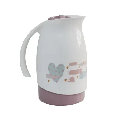 GARRAFA TÉRMICA/BULE + SUPORTE PARA FILTRO DE CAFÉ TAM 102 SANREMO COR: BRANCO E ROSA | SR1011/70