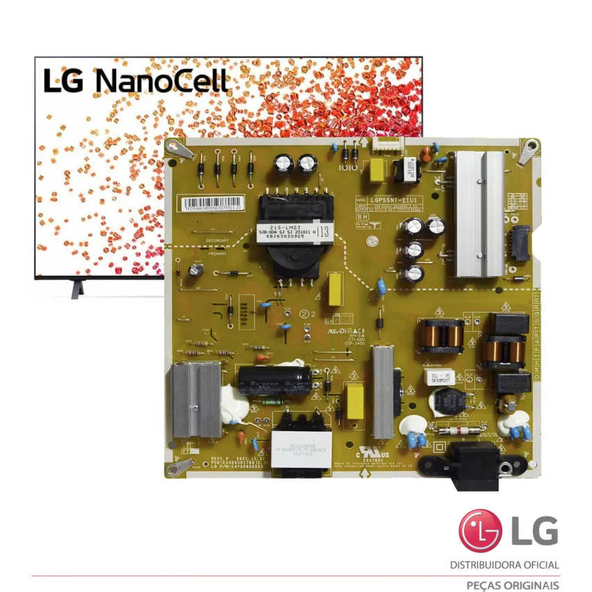 PLACA FONTE LG 55NANO75SPA 55NANO75SQA 55NANO77SRA 55NANO79SND 55NANO80TSA EAY65895563 EAX69501704 | ORIGINAL
