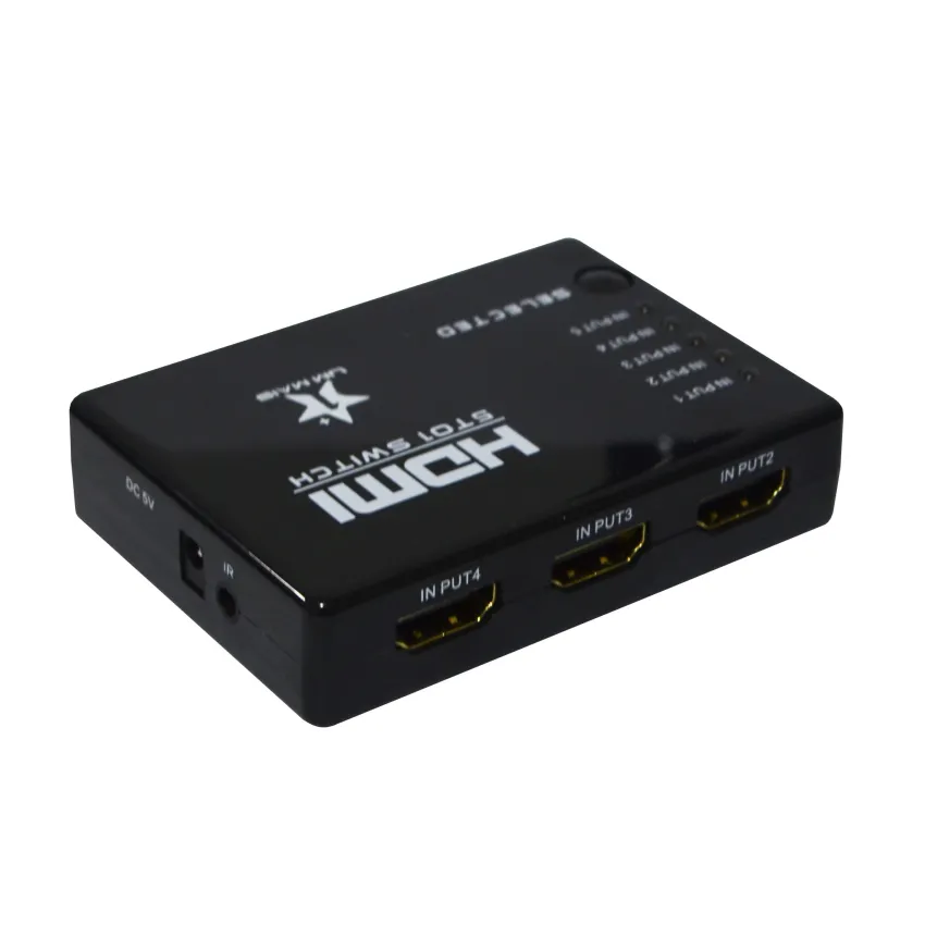 SUPORTE DE ENTRADAS E SAÍDAS DE HDMI SWITCH | 5 ENTRADAS E 1 SAÍDA | NOVO