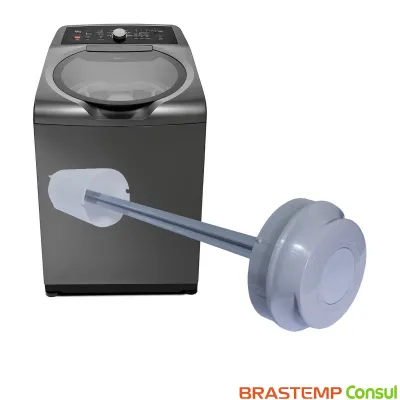 TAMPA DO AGITADOR COM FILTRO DE FIAPOS BRASTEMP / CONSUL CWE15A CWL16A BWH15A BWK15A COR: CINZA | W10480665