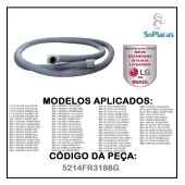 MANGUEIRA DRENAGEM SAÍDA LAVA E SECA LG F12U1TCN4 F14U1FCN8 F14U1JBS2 F14U2TDN0 5214FR3188G