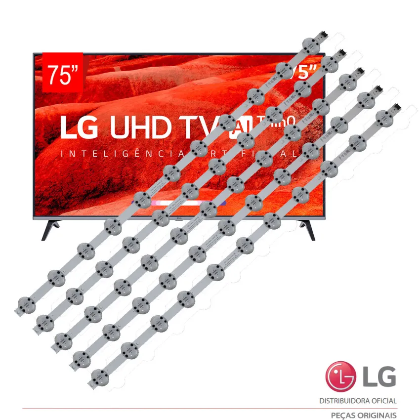 KIT BARRAMENTO LG 75UM7510 75UK6520 AGM76249101 NOVO - ORIGINAL