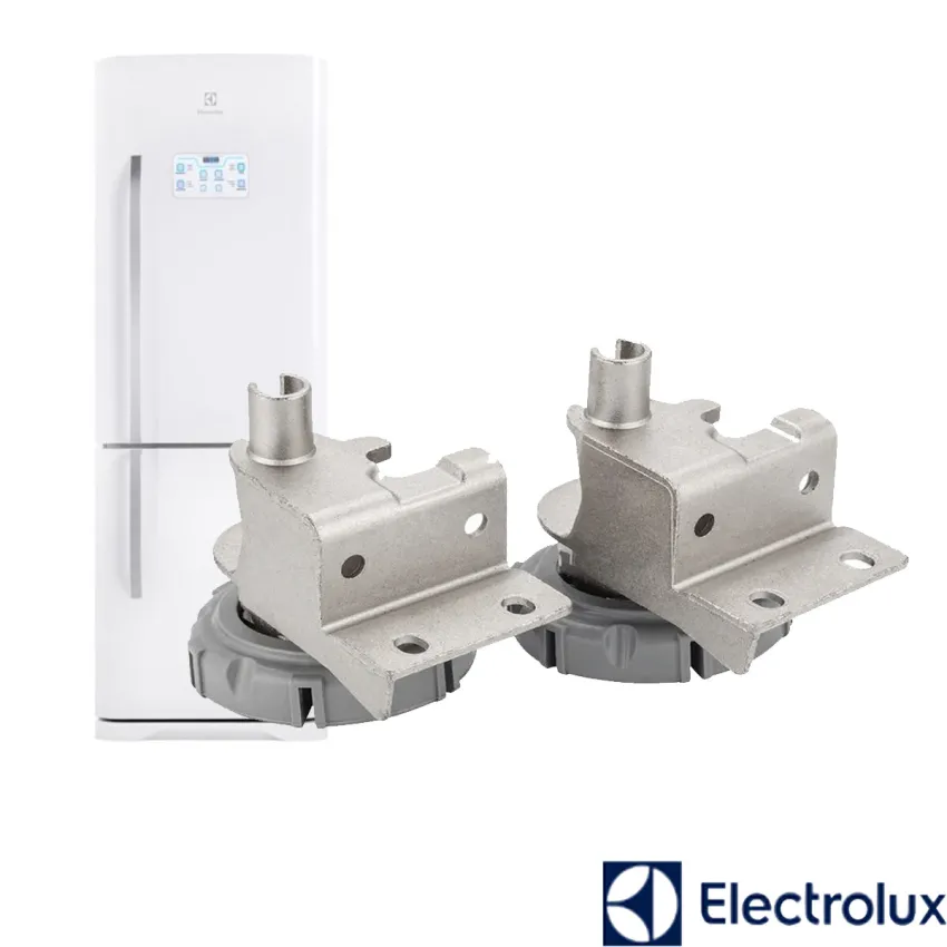 KIT 2 PES NIVELADOR REFRIGERADOR LADO DIREITO DB52 DB53 DB83 DB84 DF51 DF53 DF80 ELECTROLUX A05440301 - ORIGINAL