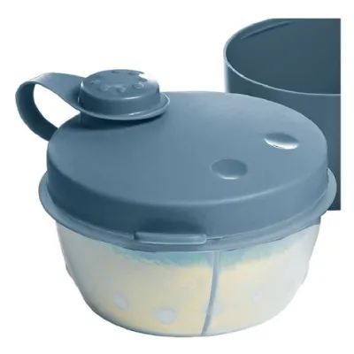 Conjunto Passeio Garrafa 250ml + Pote Para Leite Em Po Azul Bebê Sanremo (SR1001/63)