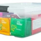 CAIXA PLASTICA ORGANIZADOR SANREMO 6 LITROS TAMPA COM TRAVA (SR901)