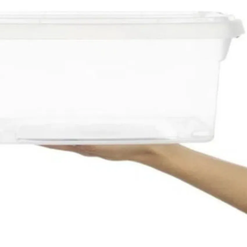 CAIXA PLASTICA ORGANIZADOR SANREMO 6 LITROS TAMPA COM TRAVA (SR901)