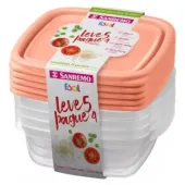 CONJUNTO DE POTES PLASTICO SANREMO SALMAO 530ML (SR124/555)