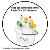 BALAIO LIMPEZA OVAL 6L PLASTICO SANREMO ENCAIXA NO BALDE DE 14L