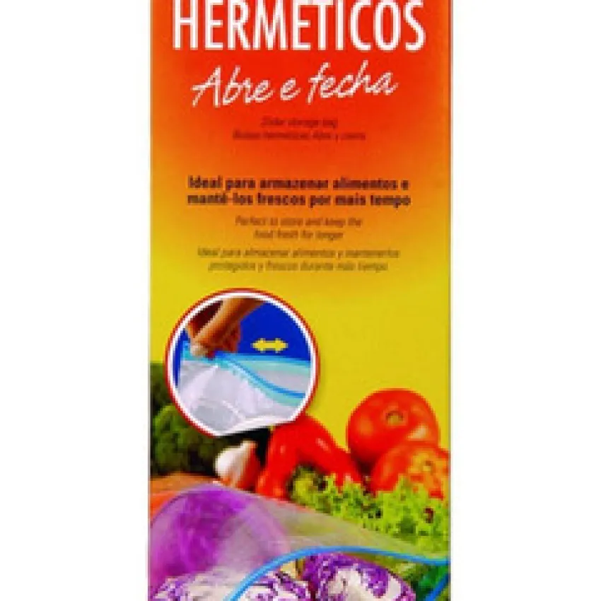 SACO HERMETICO ABRE/FECHA PLASTICO SANREMO 3L  8 UNIDADES (SR376)