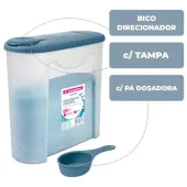POTE PORTA SABÃO EM PÓ 1KG C/ TAMPA E DOSADOR (267)