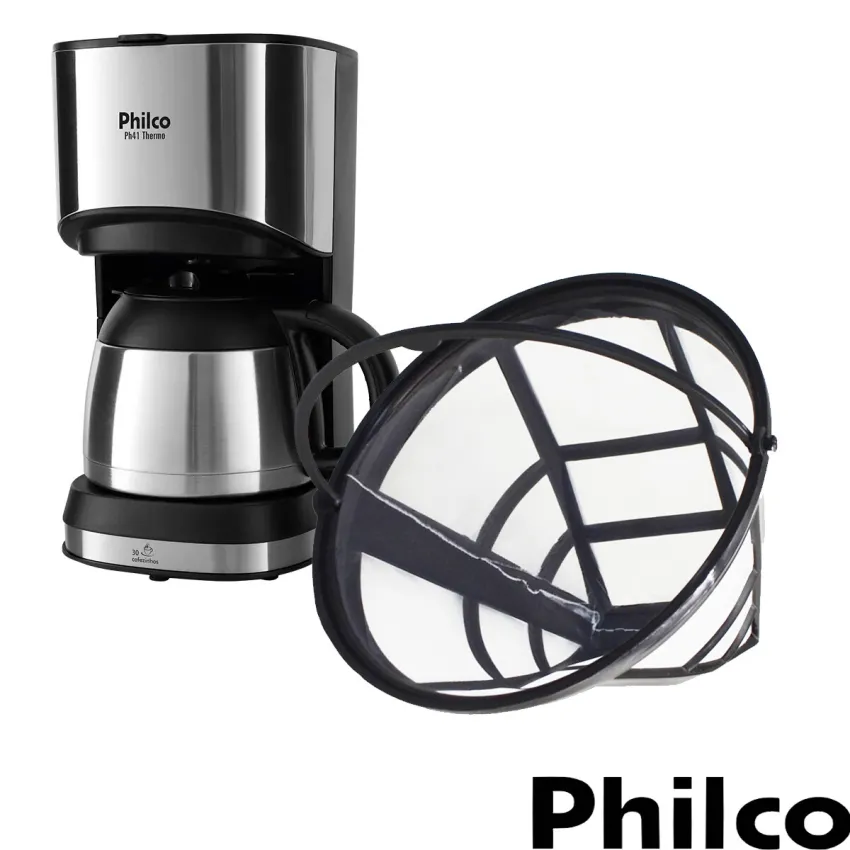 FILTRO PERMANENTE PARA CAFETEIRA PHILCO PH41 THERMO | COR: PRETO