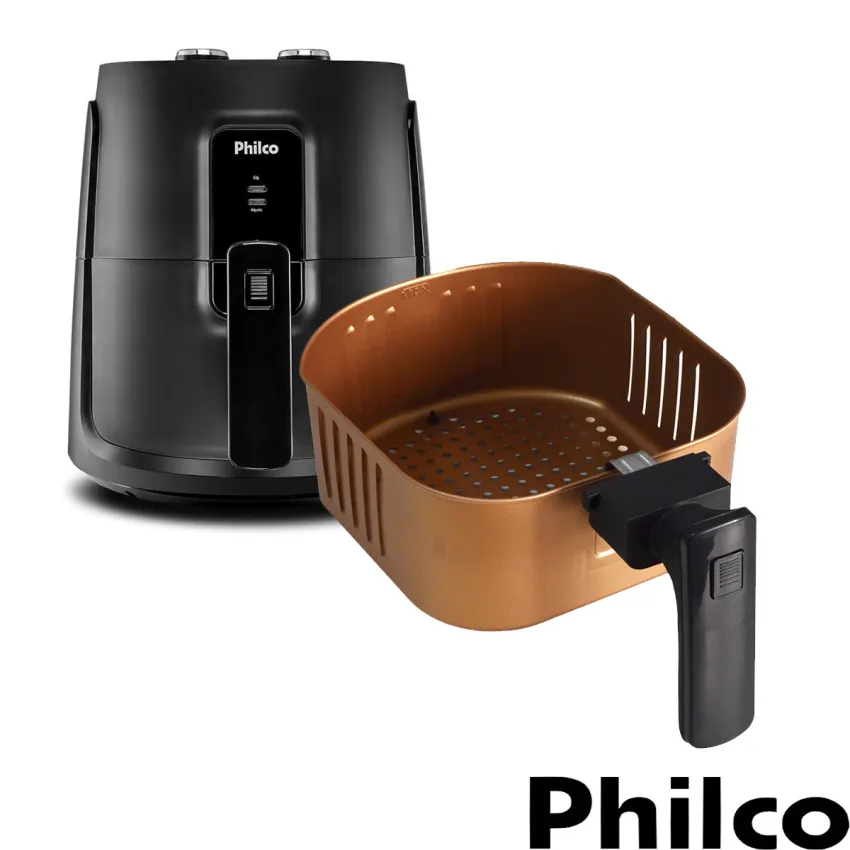 CESTO PARA FRITADEIRA AIR FRYER PHILCO GOURMET BLACK PFR15P | DOURADO | ORIGINAL