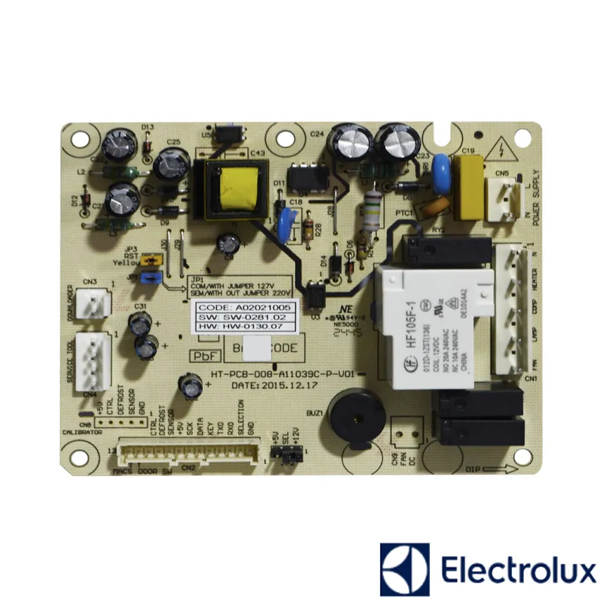 PLACA DE POTÊNCIA GELADEIRA ELECTROLUX DF51 DF51X DFN52 DF52 DFW52 DW52X DF52X A02021005 | ORIGINAL