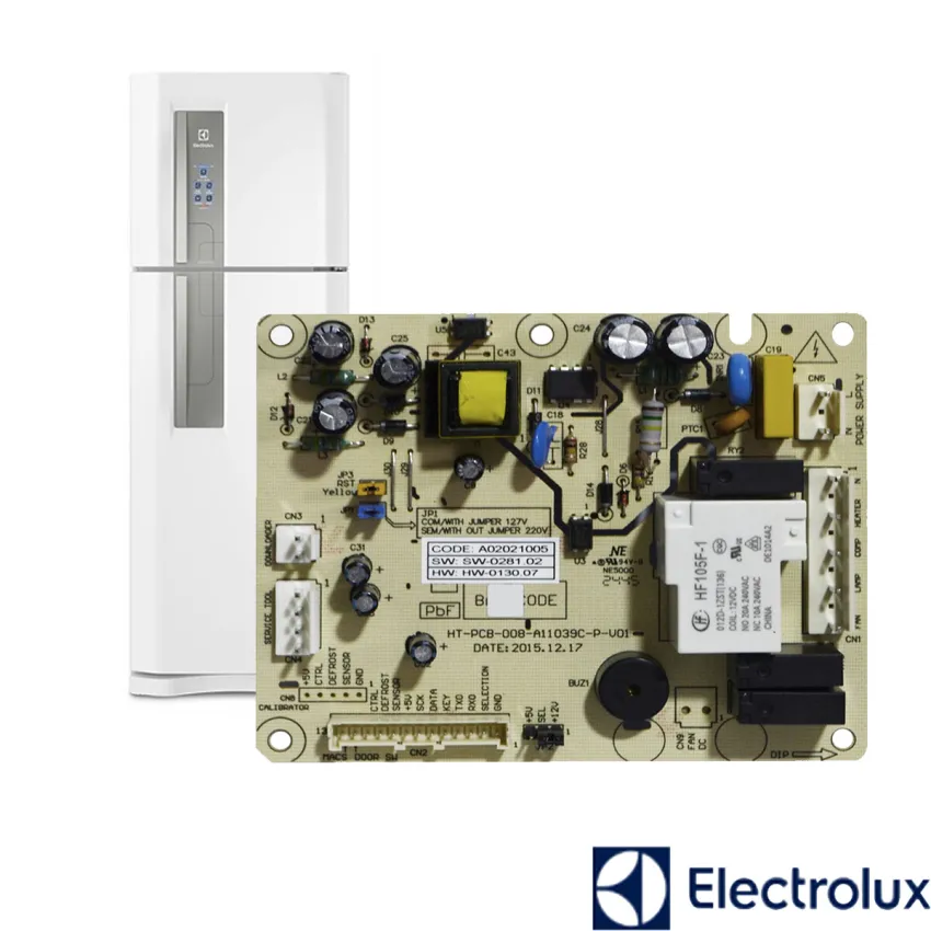 PLACA DE POTÊNCIA GELADEIRA ELECTROLUX DF51 DF51X DFN52 DF52 DFW52 DW52X DF52X A02021005 | ORIGINAL