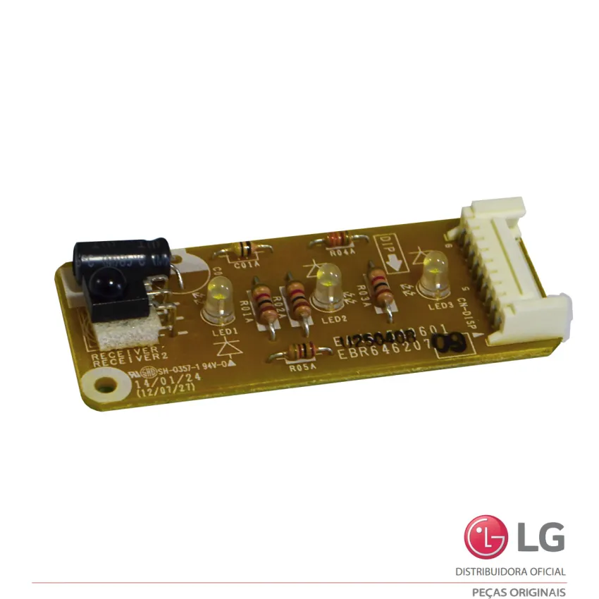 PLACA DO DISPLAY LG AR CONDICIONADO MS07SQ AMNW07GEWA0 EBR64620709 EAX61540601 | ORIGINAL
