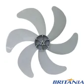 HÉLICE PARA VENTILADOR BRITÂNIA 6 PÁS 30CM | B30 SILENCIUM | VENT COLUNA 30 SIX | MEGA TURBO 30 SIX | COR: CINZA CLARO