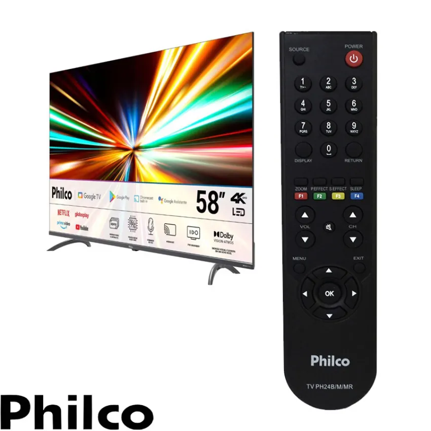CONTROLE REMOTO PHILCO TELEVISOR PH24B PH24M (710627) | COR: PRETO | ORIGINAL
