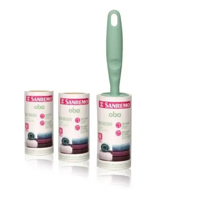 KIT ROLO ADESIVO C/ 2 REFILS TIRA PELOS ROUPAS PÓ SANREMO (SR909)