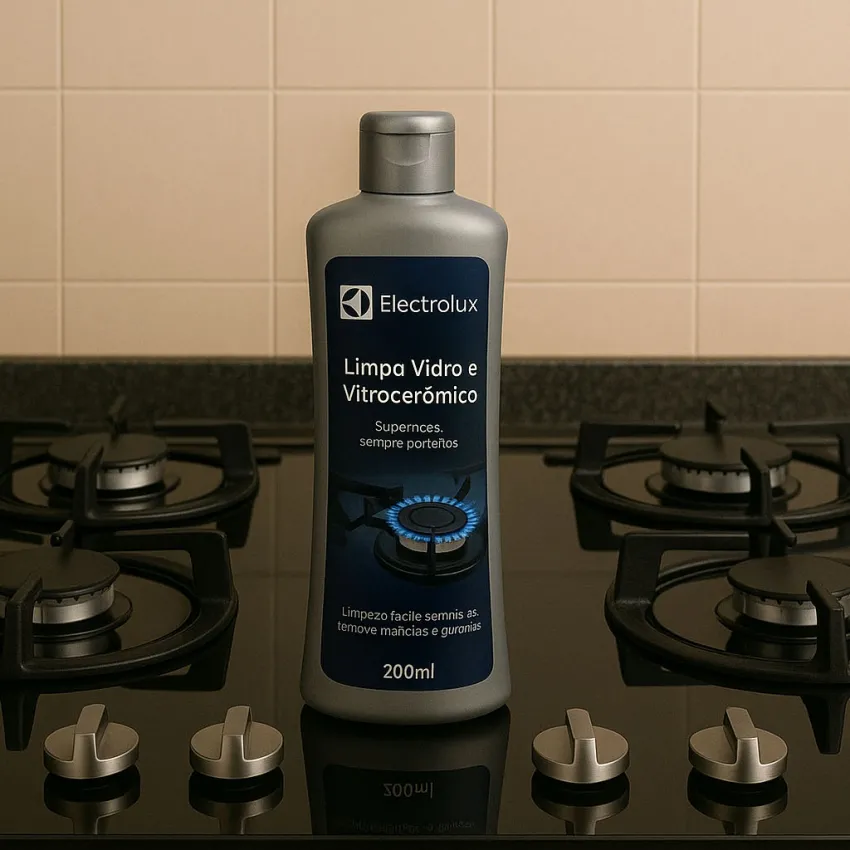 LIMPA VIDRO E VITROCERÂMICO DE INDUÇÃO ELECTROLUX 200ML REMOVE MANCHAS E GORDURAS  A12390901 | ORIGINAL