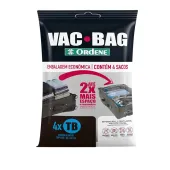 SACO À VACUO PLÁSTICO INCOLOR C/ 4 UNIDADES VAC-BAG | ORDENE (OR56600)