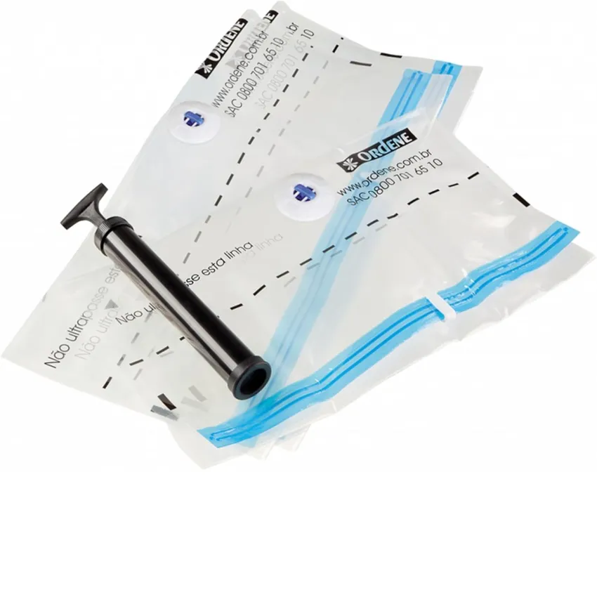 Kit Organizador a Vácuo Vac Bag Ordene – 3 Sacos + Bomba Manual (1 Médio e 2 Grandes) OR56200