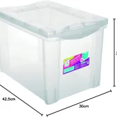 Caixa Organizadora Plástica Transparente Alta 30L Ordene - (21201)