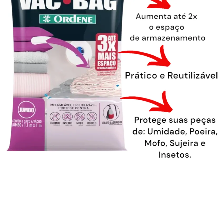 Saco a Vácuo Protetor e Organizador Vac Bag 110x100 – Ordene – 55800