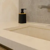 Dispenser de Sabonete Líquido em Bambu para Banheiro/Lavabo – Cor Preto OR94000