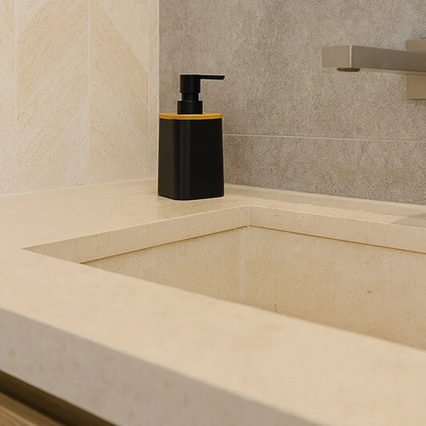 Dispenser de Sabonete Líquido em Bambu para Banheiro/Lavabo – Cor Preto OR94000