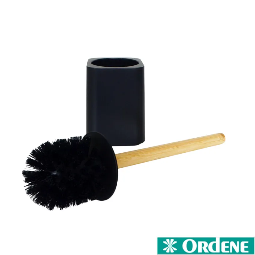 Escova Sanitária Ordene com Cabo de Bambu e Suporte – Para Banheiro OR94030