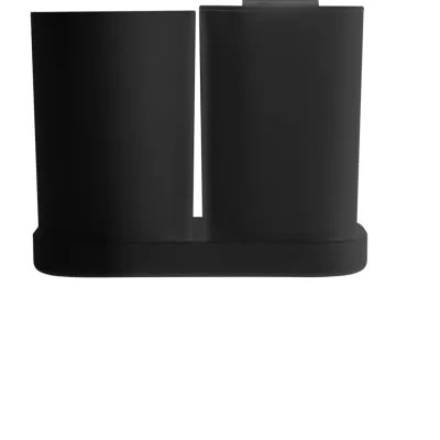 Kit Acessórios para Banheiro/Lavabo 3 Peças Preto – Saboneteira, Porta-Escova e Dispenser – Ordene – OR94040