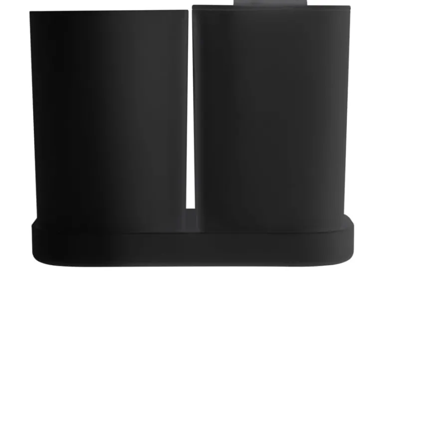 Kit Acessórios para Banheiro/Lavabo 3 Peças Preto – Saboneteira, Porta-Escova e Dispenser – Ordene – OR94040