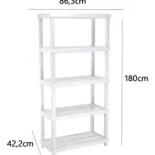 Estante Organizadora Branca com 5 Prateleiras – Suporta até 250kg – Ordene (40200)