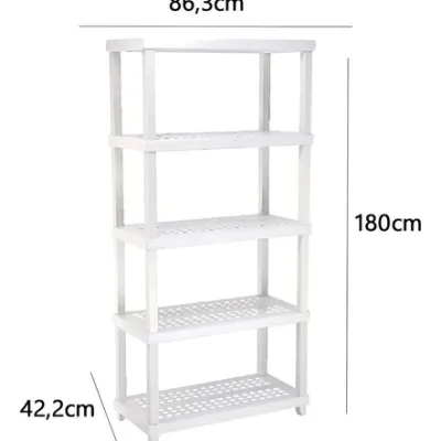 Estante Organizadora Branca com 5 Prateleiras – Suporta até 250kg – Ordene (40200)