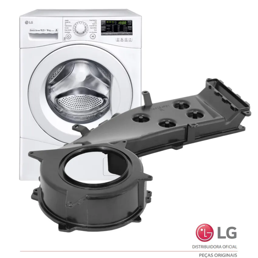 BASE DO DUTO DE SECAGEM LAVA E SECA LG NAS106F1WBR NAS106F1WBZ WD-1409RD WD-1409RD5 MCZ64254901 | ORIGINAL