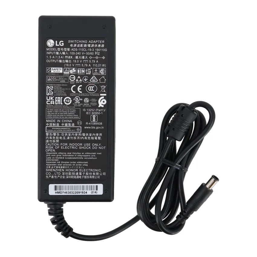 FONTE EXTERNA LG ADS-110CL-19-3 (19V - 5.79A) 24V50N-C 24V70Q-G 27V790-C 32GK850G-B 34UC98-W EAY63032209 | ORIGINAL