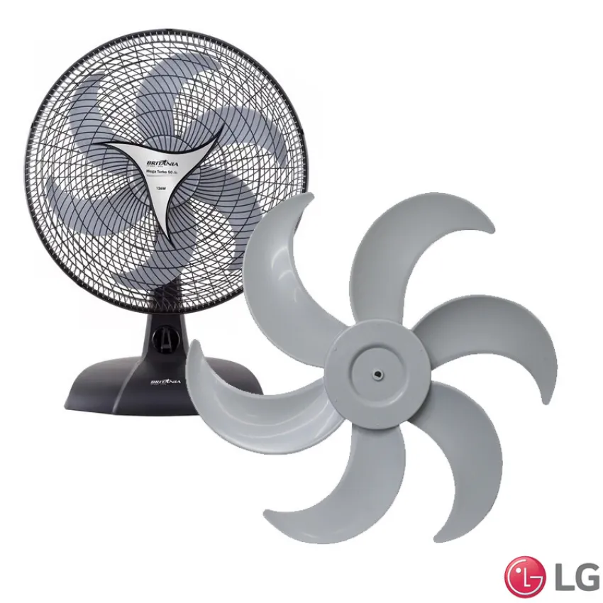 HÉLICE PARA VENTILADOR BRITÂNIA 6 PÁS 45CM | MEGA TURBO 50 | MEGA TURBO 50 SIX | ORIGINAL