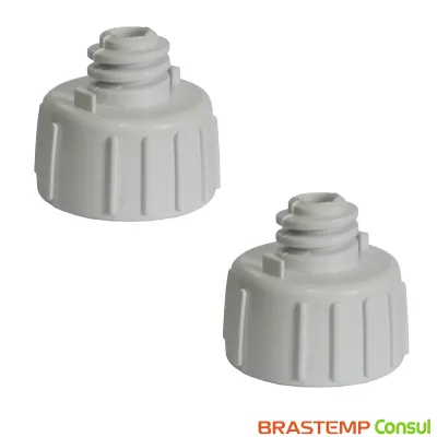 KIT 2 | PÉS NIVELADOR PARA GELADEIRA | REFRIGERADOR BRASTEMP | CONSUL BRB39A BRF36F CRC28F CVU26D | W10388134