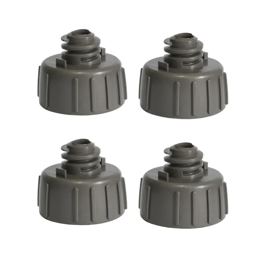 KIT 4 | PÉS NIVELADOR PARA GELADEIRA BRASTEMP | CONSUL BRM44H BRM54H BRM45J BRM53H COR: CINZA BALTICO | W10388140