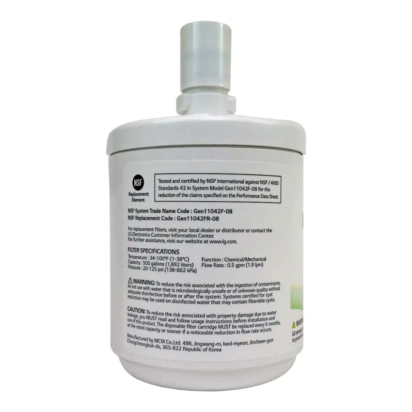FILTRO DE ÁGUA LG REFRIGERADOR GC-L207BSKV  GC-L213BVK  GC-L216BSK  GC-P207BSKV  GEN11042F-08 GEN11042FR-08 ADQ72910911