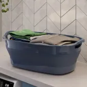 Cesto de Roupa Dobrável Electrolux 30L com Válvula de Água Azul A31099002